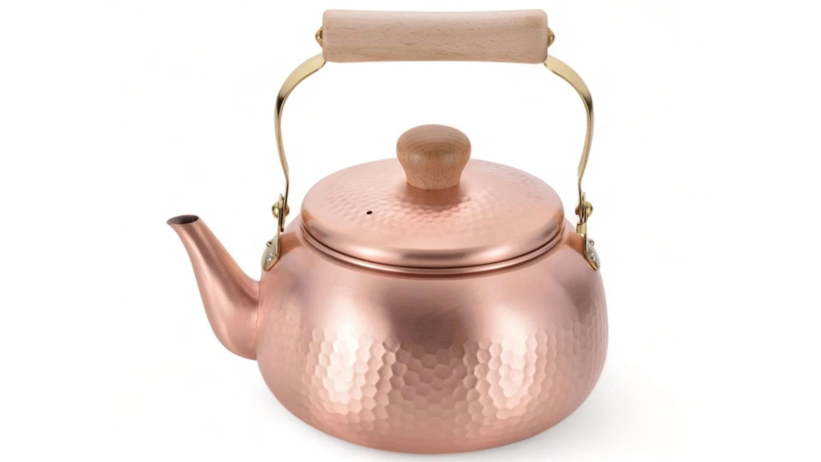 Chitose 2.4L Copper Round Stovetop Kettle