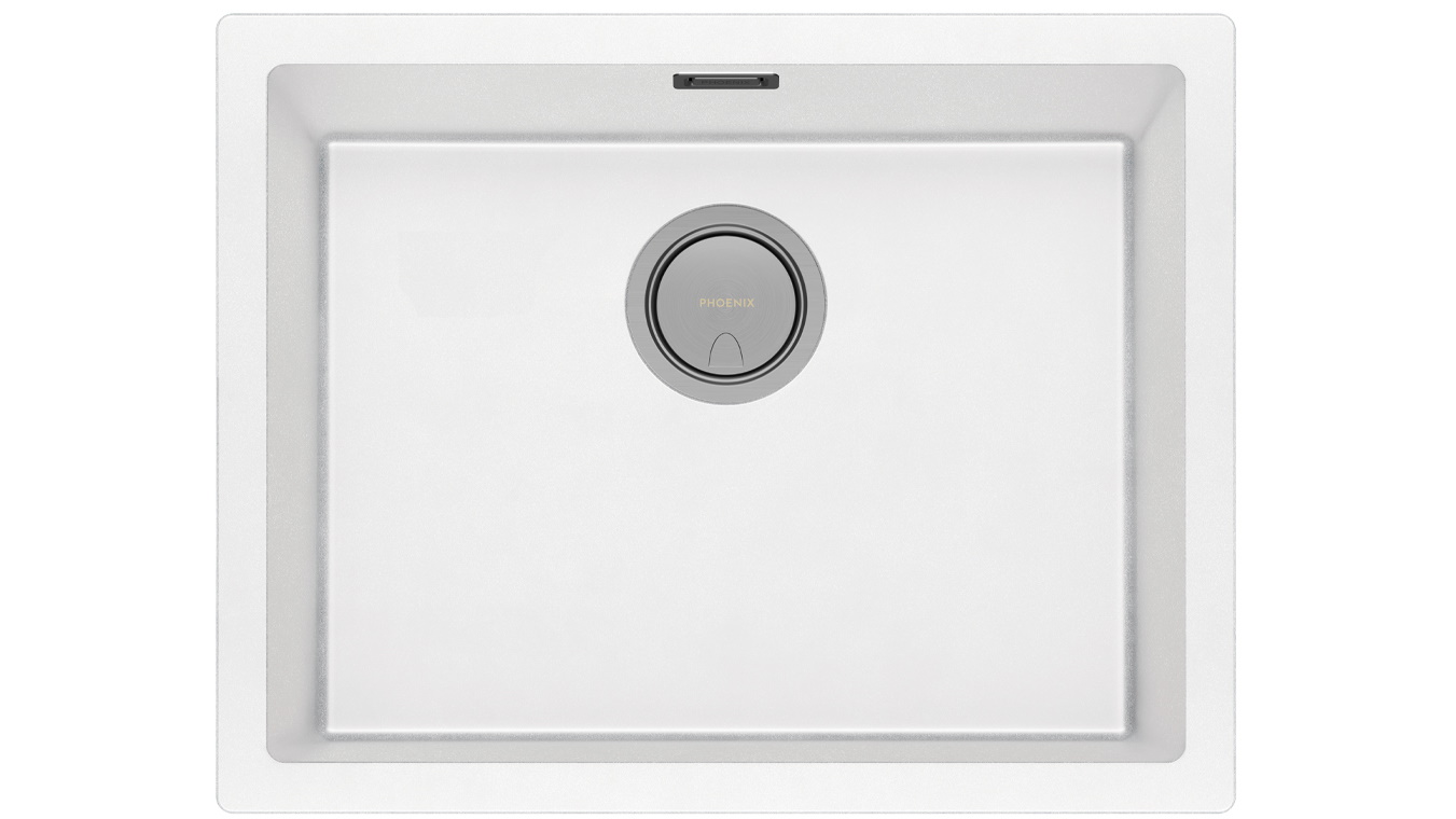 Phoenix 5000 Series Large Single Bowl Sink - Matte White