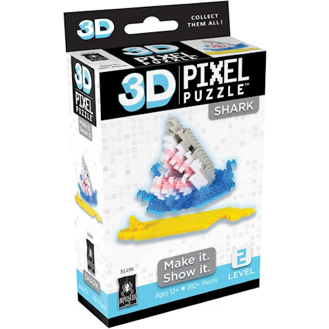 Bepuzzled 3D Pixel Puzzle - Shark