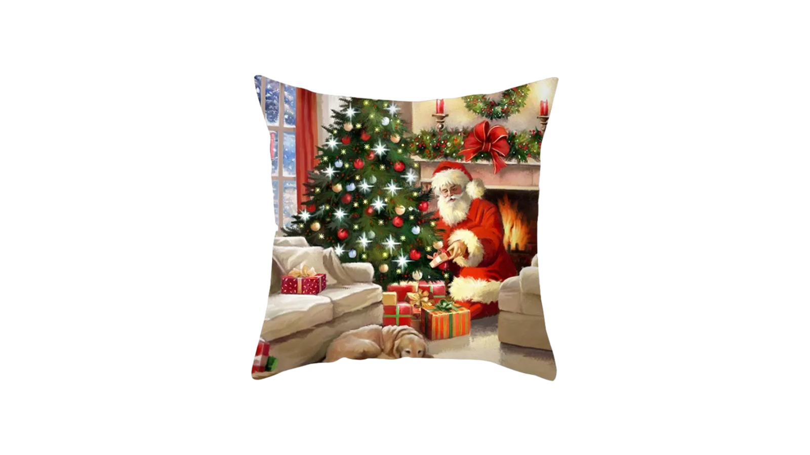 NNEOBA Joyful Christmas Cushion Cover - 45 x 45cm