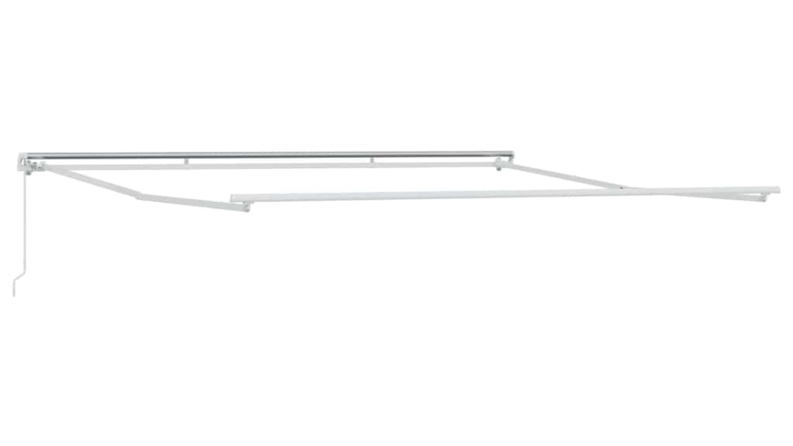 vidaXL White Manual Metal Awning