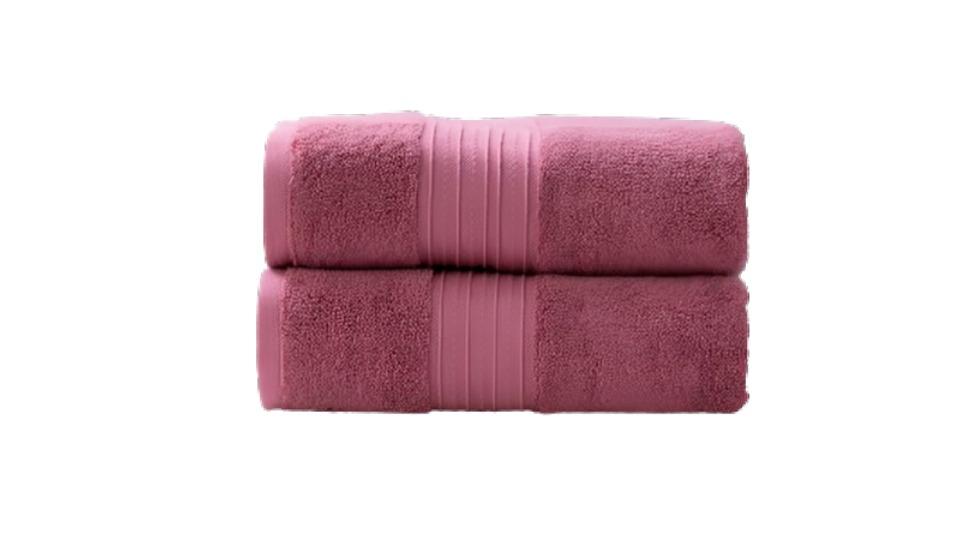Renee Taylor Pack of 2 Brentwood 650gsm Low Twist Sheet - Rosebud