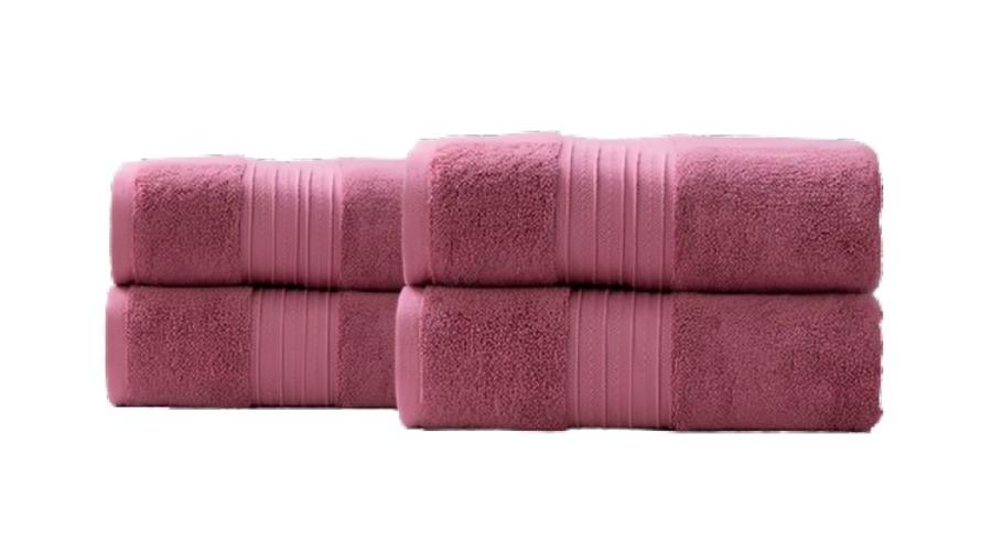 Renee Taylor Pack of 4 Brentwood 650gsm Low Twist Towel- Rosebud