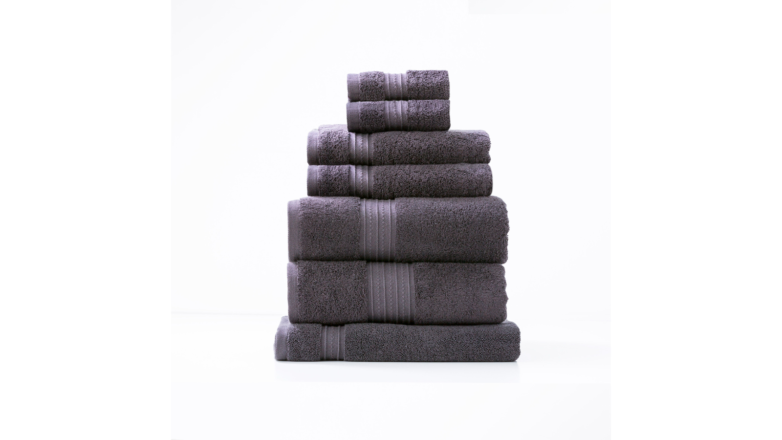 Renee Taylor 7 Piece Brentwood 650gsm Low Twist Towel - Carbon
