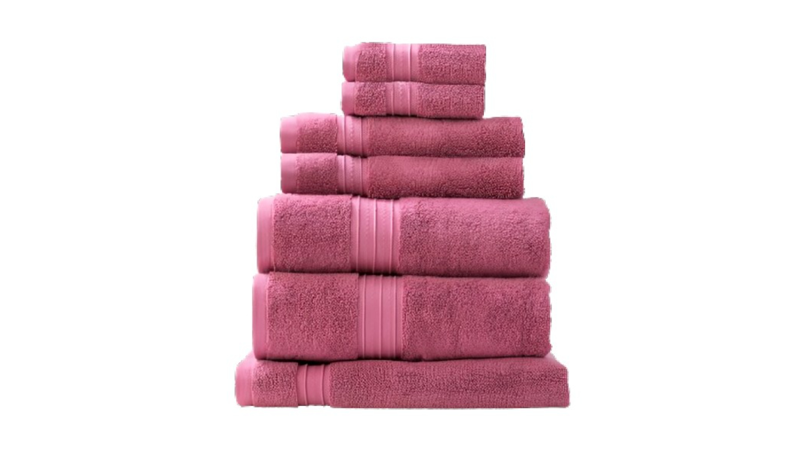 Renee Taylor 7 Piece Brentwood 650gsm Low Twist Towel - Rosebud
