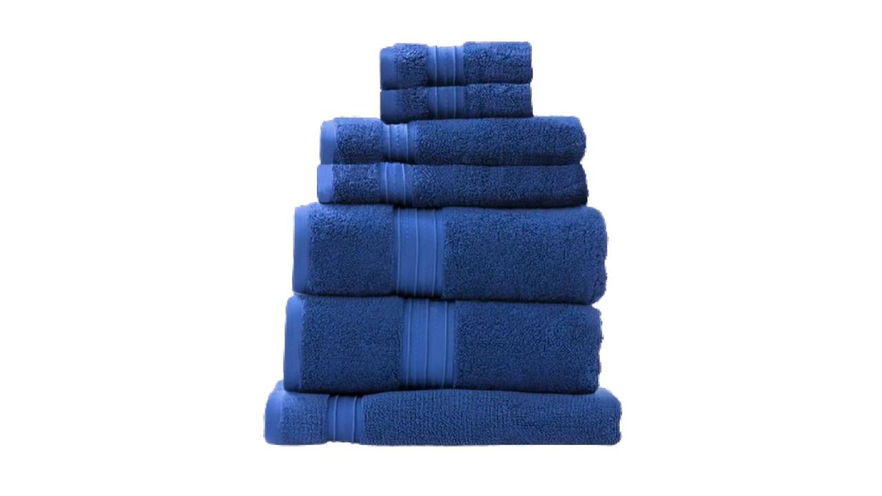 Renee Taylor 7 Piece Brentwood 650gsm Low Twist Towel - Royal