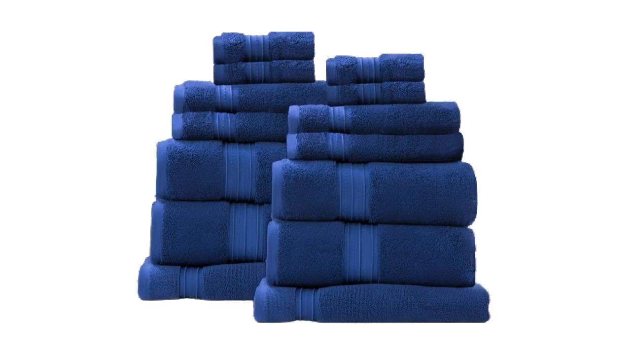 Renee Taylor 14 Piece Brentwood 650gsm Low Twist Towel - Royal
