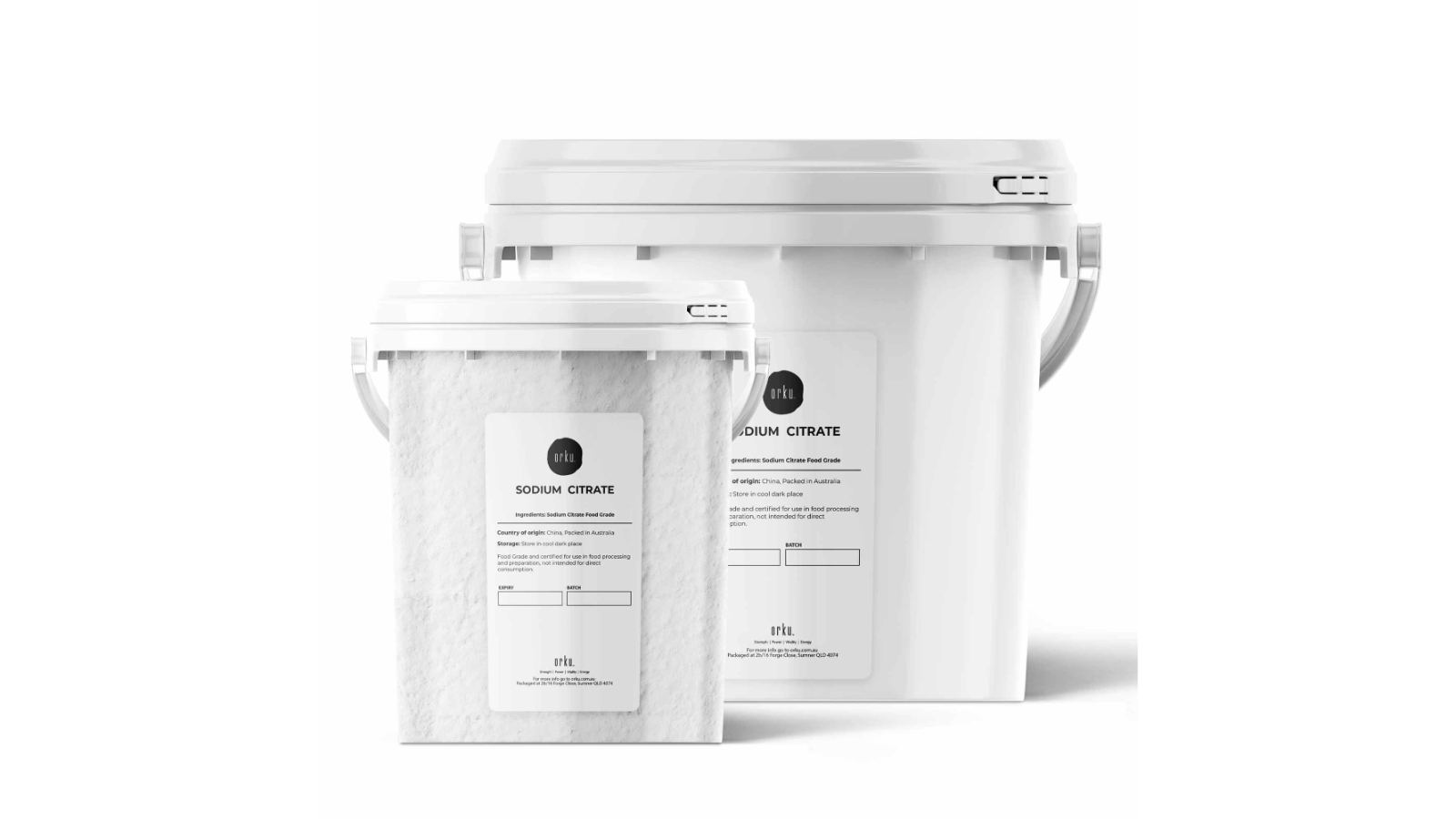 Orku Food Grade Sodium Citrate Preservative Powder Tub
