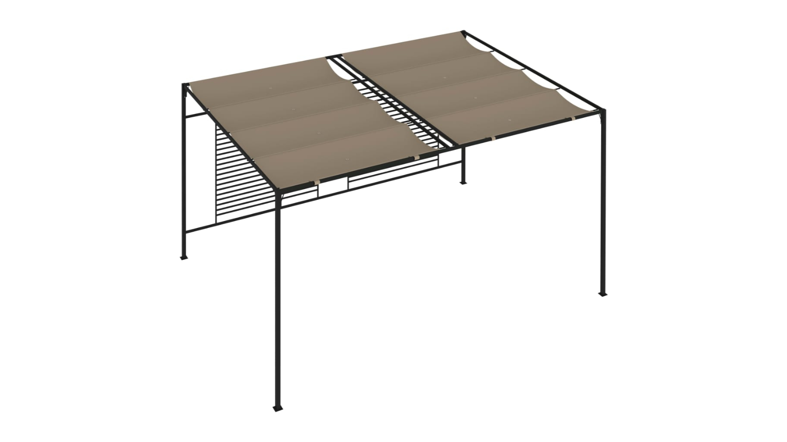 vidaXL Taupe 180 SQM Gazebo with Retractable Roof
