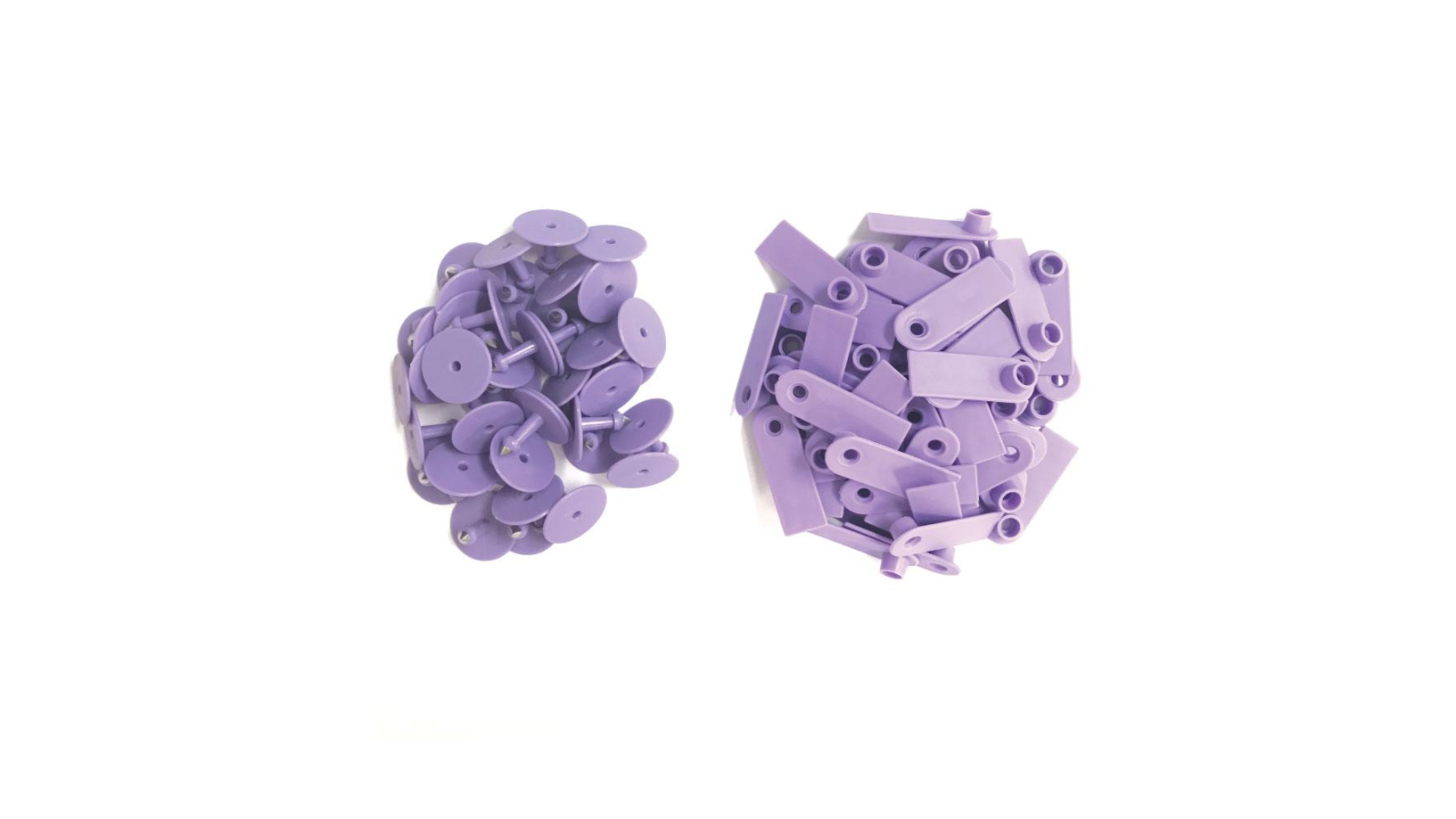 Rooster Farms 100 Piece Purple Cattle Ear Tags - 5 x 2cm