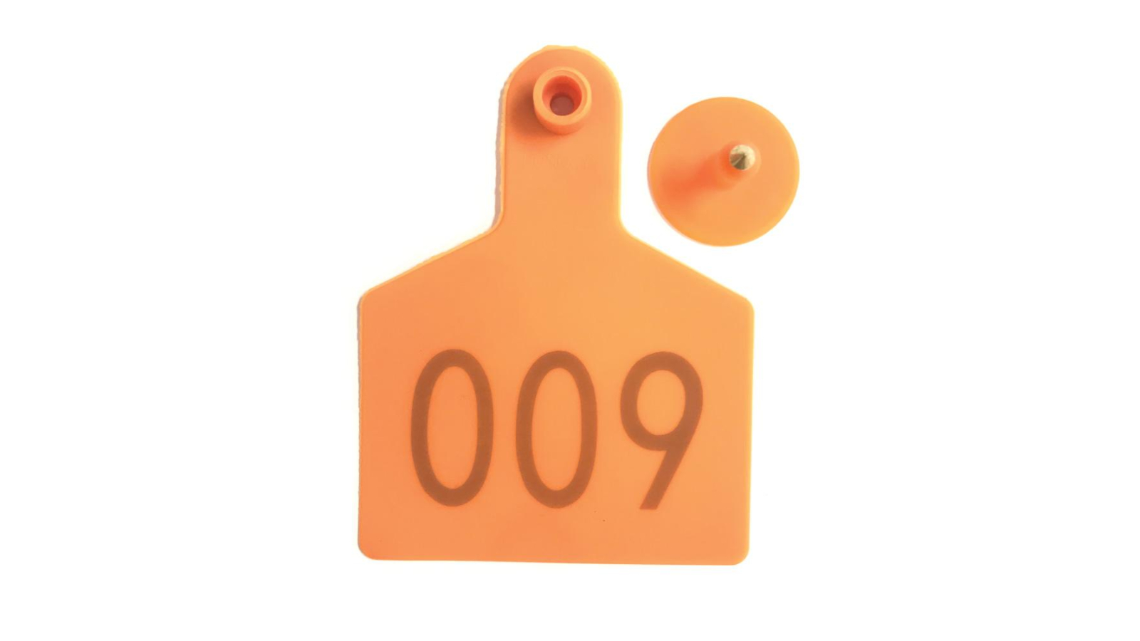 Rooster Farms Orange 1-100 Cattle Number Ear Tags Set - 7.5 x 10cm