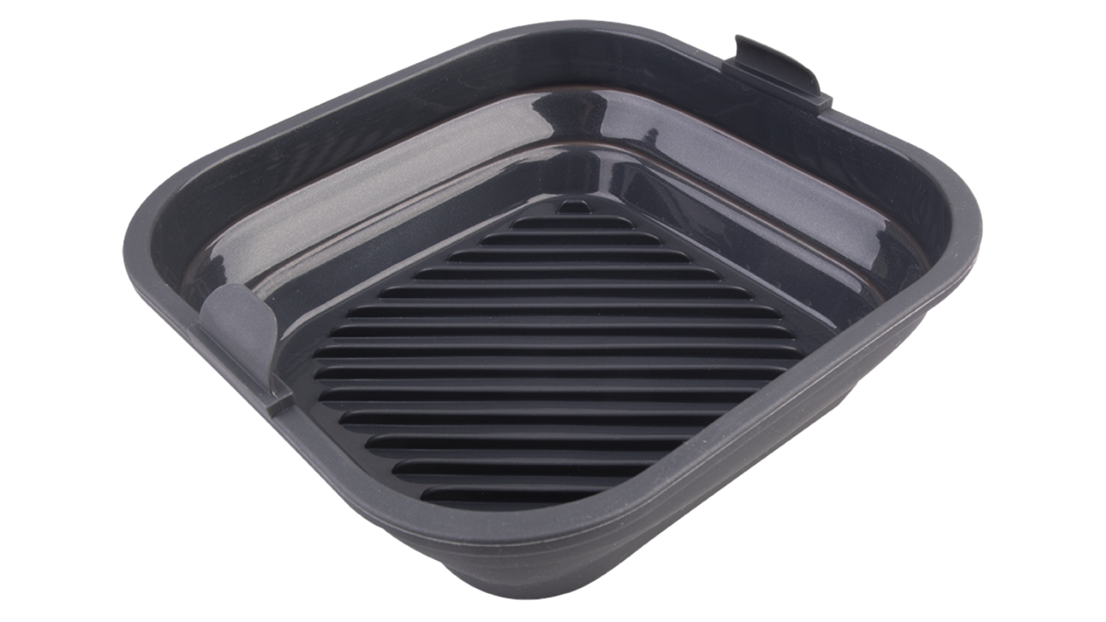 Purple Spoilz Daily Bake Grey Silicone Square Collapsible Air Fryer Basket - 22 x 22cm