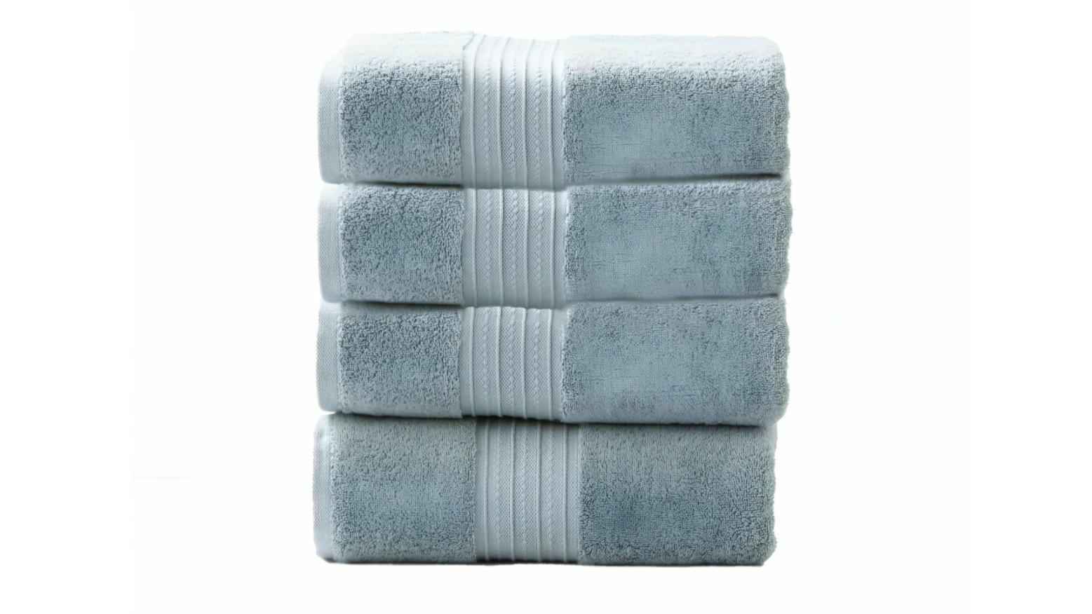 Renee Taylor 4 Piece Brentwood 650gsm Low Twist Towel - Grey Mist
