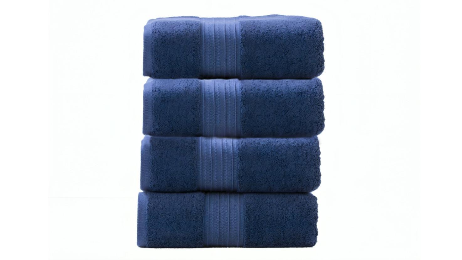 Renee Taylor 4 Piece Brentwood 650gsm Low Twist Towel - Royal