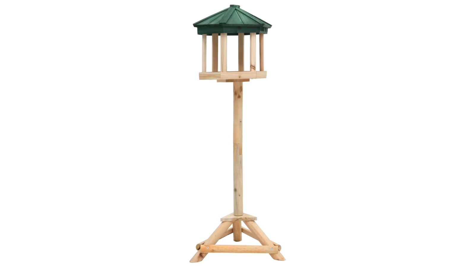 vidaXL Standing Bird Feeder Solid Firwood 33x110 cm
