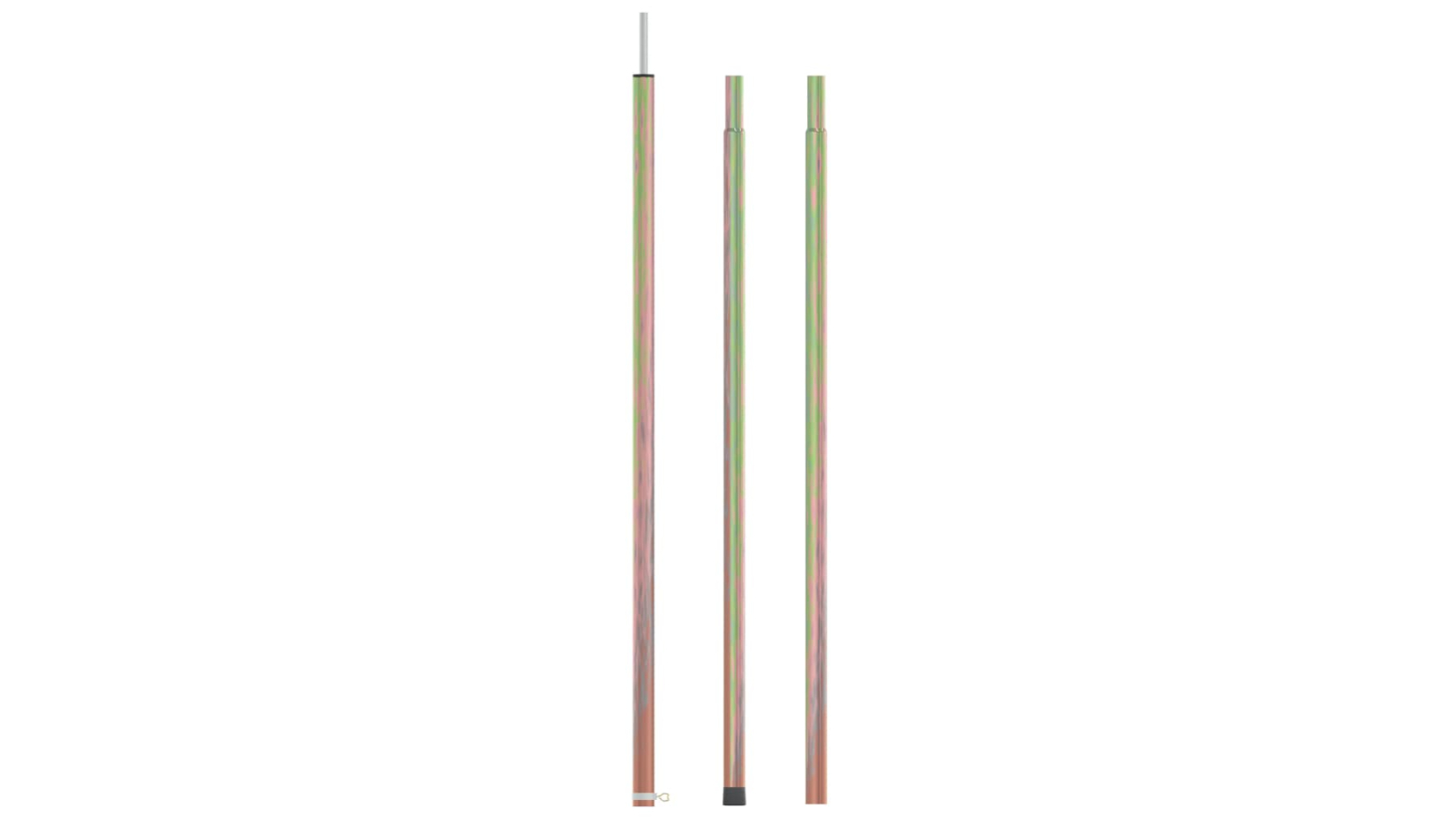 vidaXL Galvanised Steel Telescopic Tent Pole - 170-255cm