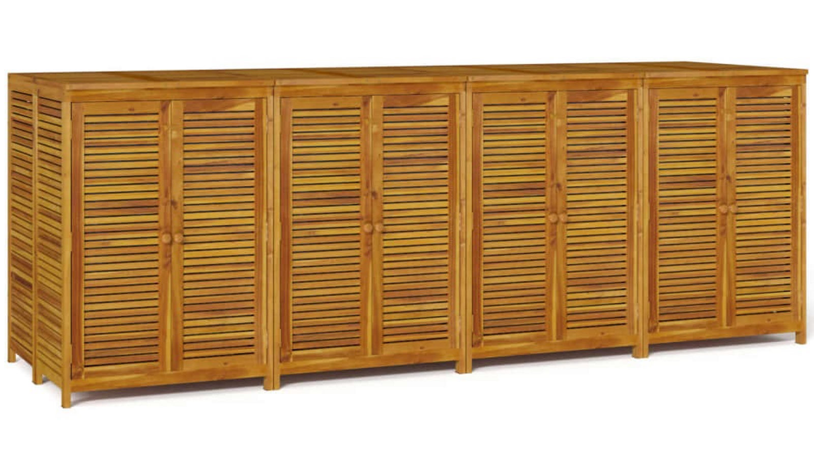 vidaXL 280 x 87 x 104cm Solid Wood Acacia Garden Storage Box