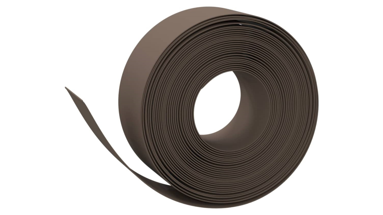 vidaXL 4 Piece Brown Polyethylene Garden Edging - 20cm