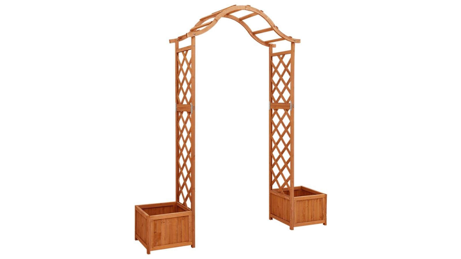 vidaXL Solid Firwood Garden Pergola with Planter - Brown