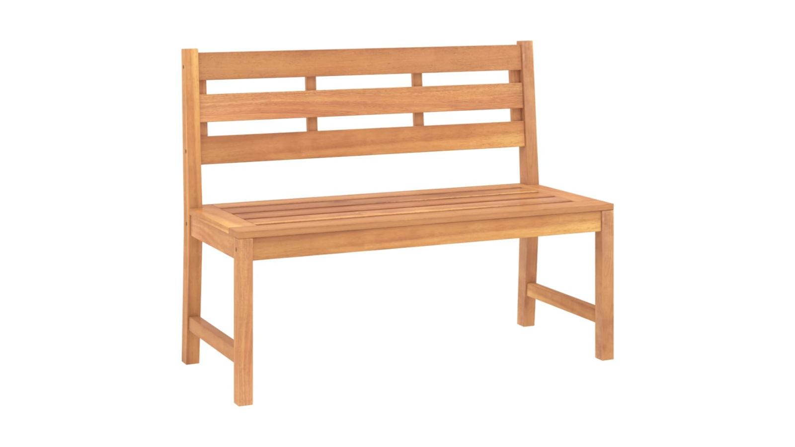 vidaXL Durable Teak Wood Garden Bench - 114cm