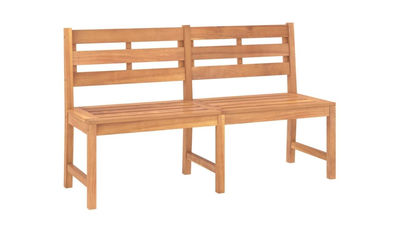 vidaXL Durable Teak Wood Garden Bench - 150cm