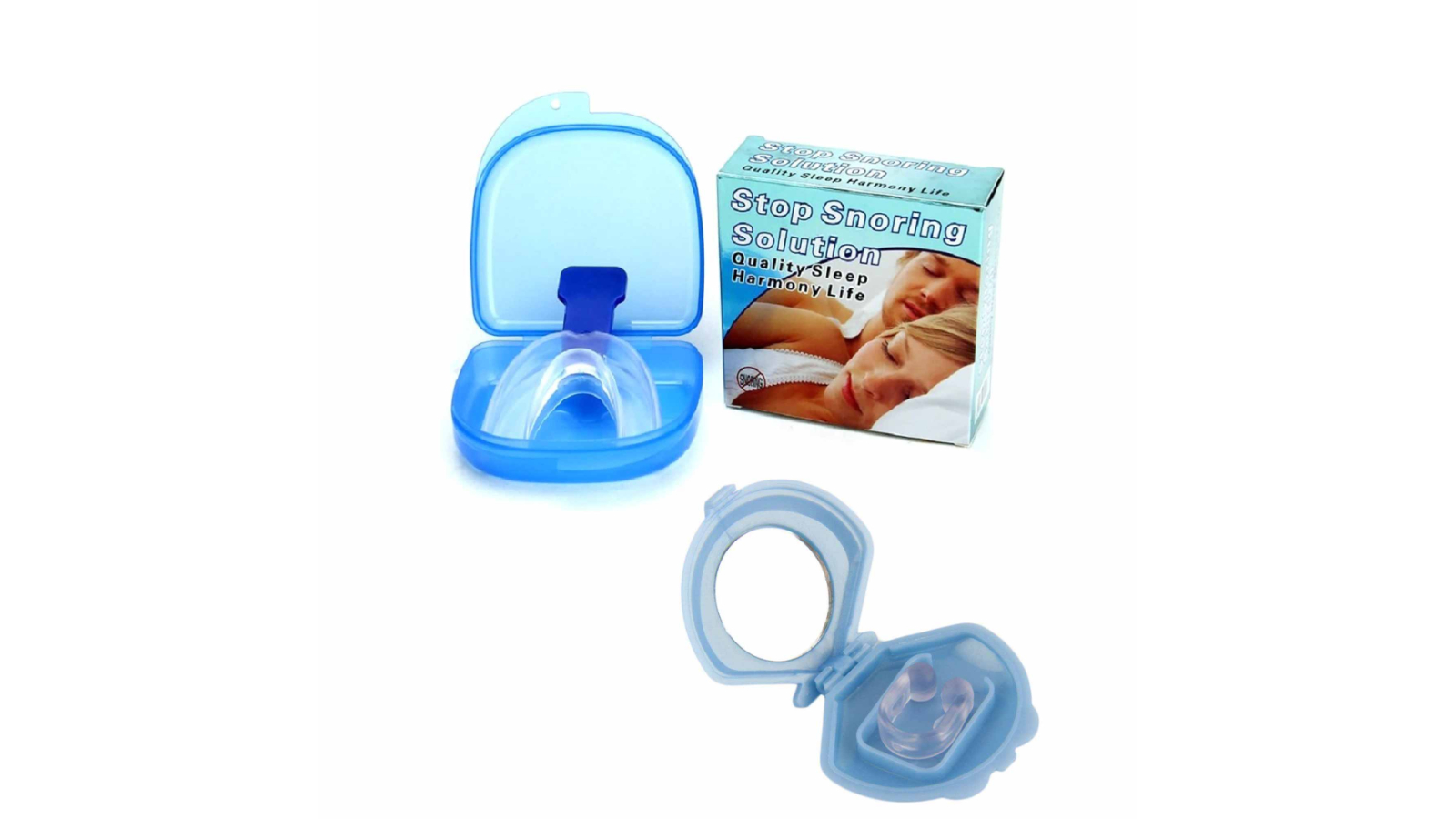 Social Hike Anti-Snoring Mouthguard and Nose Clip Device