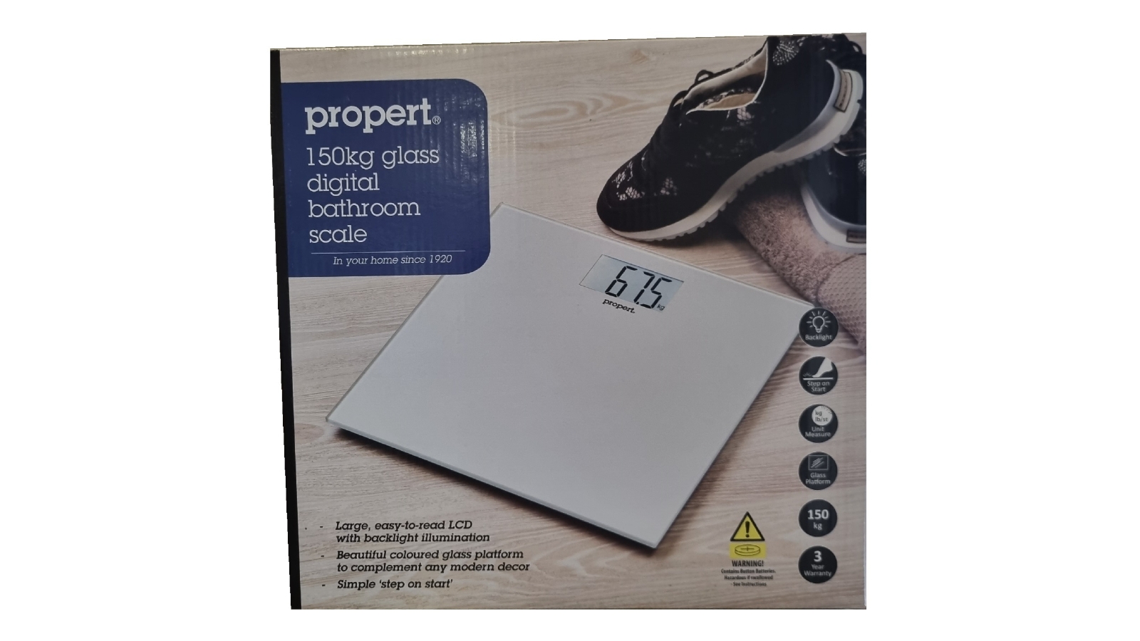 Propert Glass Digital Bathroom Scale 150kg Silver Harvey Norman