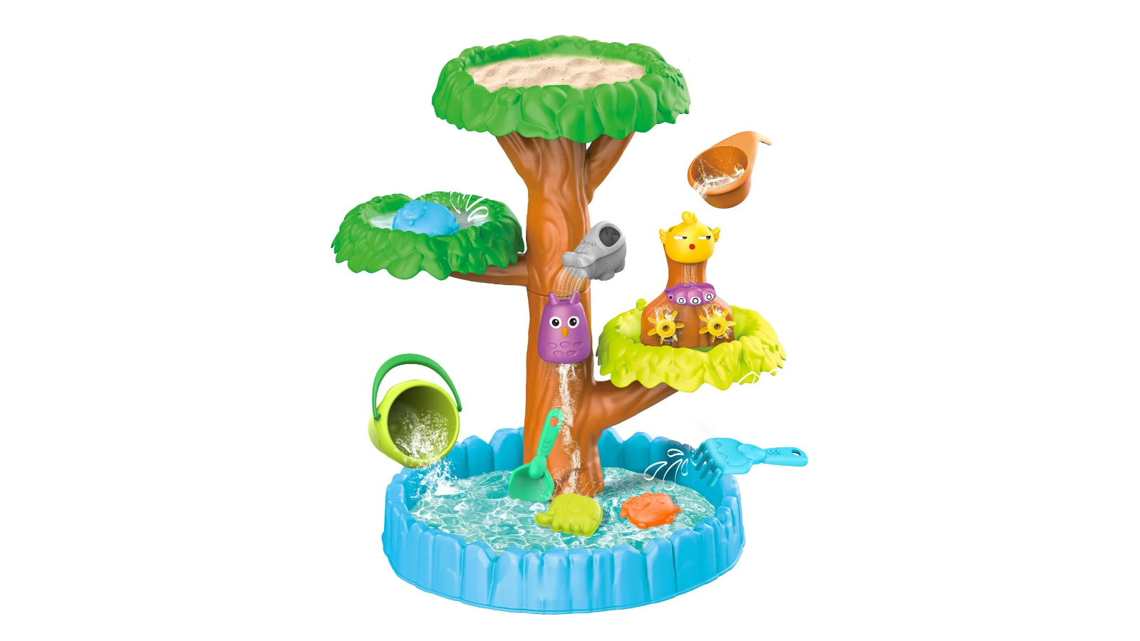 Tree Water and Sand Play Table Educational Outdoor Toy for Kids
