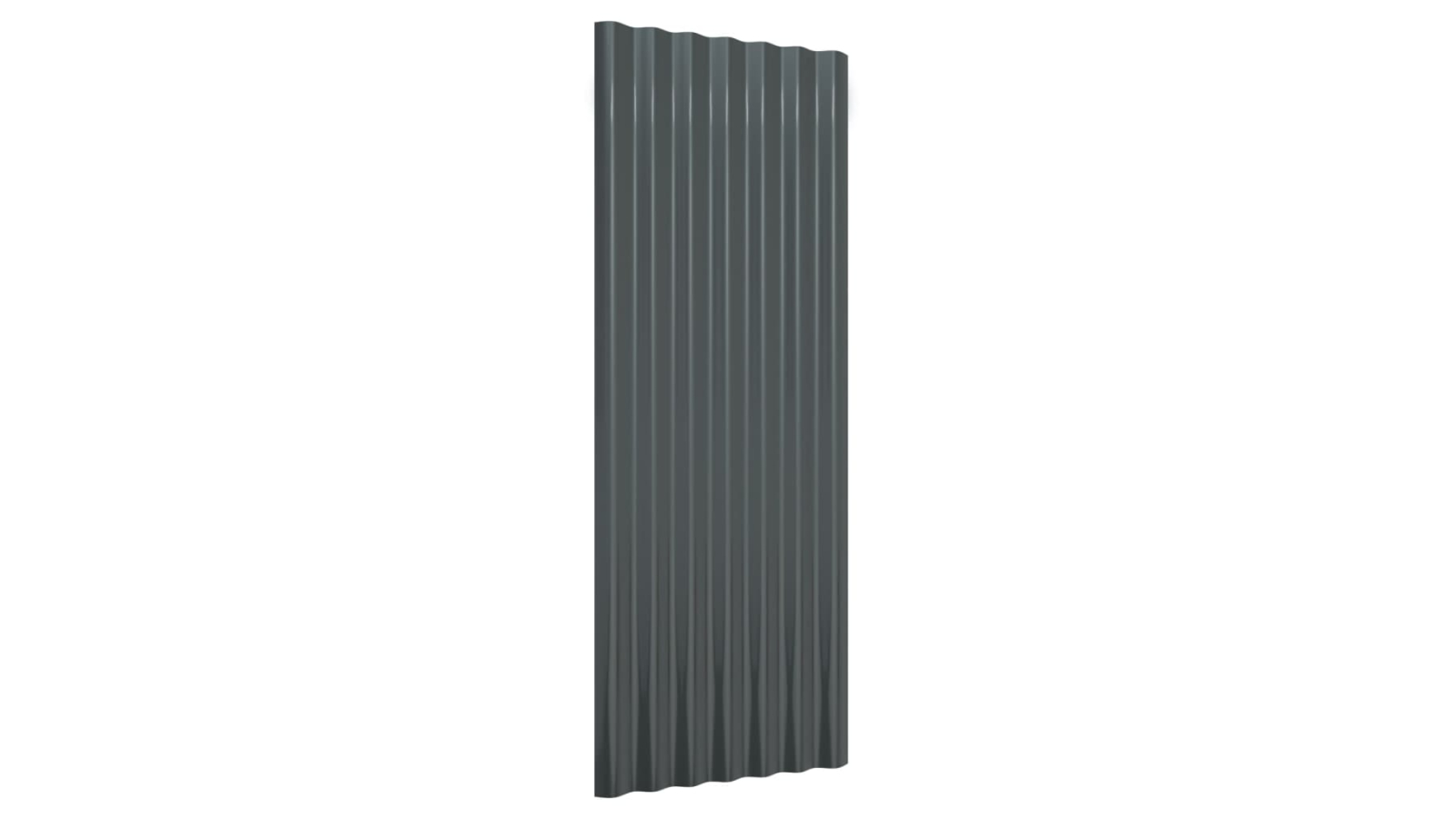 vidaXL 12 Piece 100 x 36cm Powder Coated Steel Roof Panel - Anthracite 