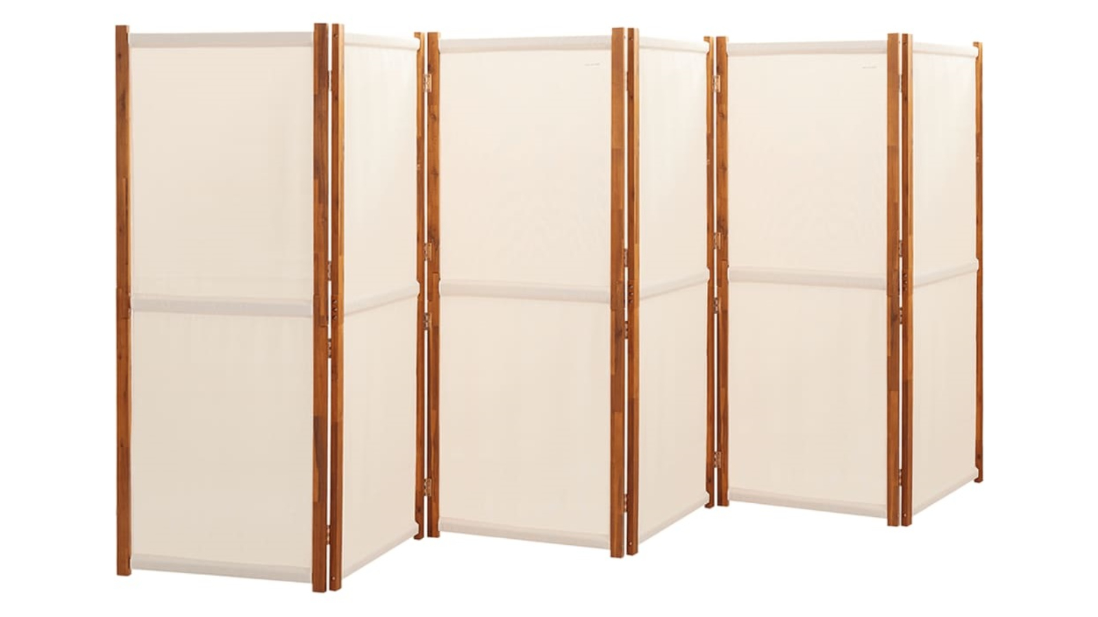 vidaXL 6-Panel Cream White 420 x 180cm Room Divider