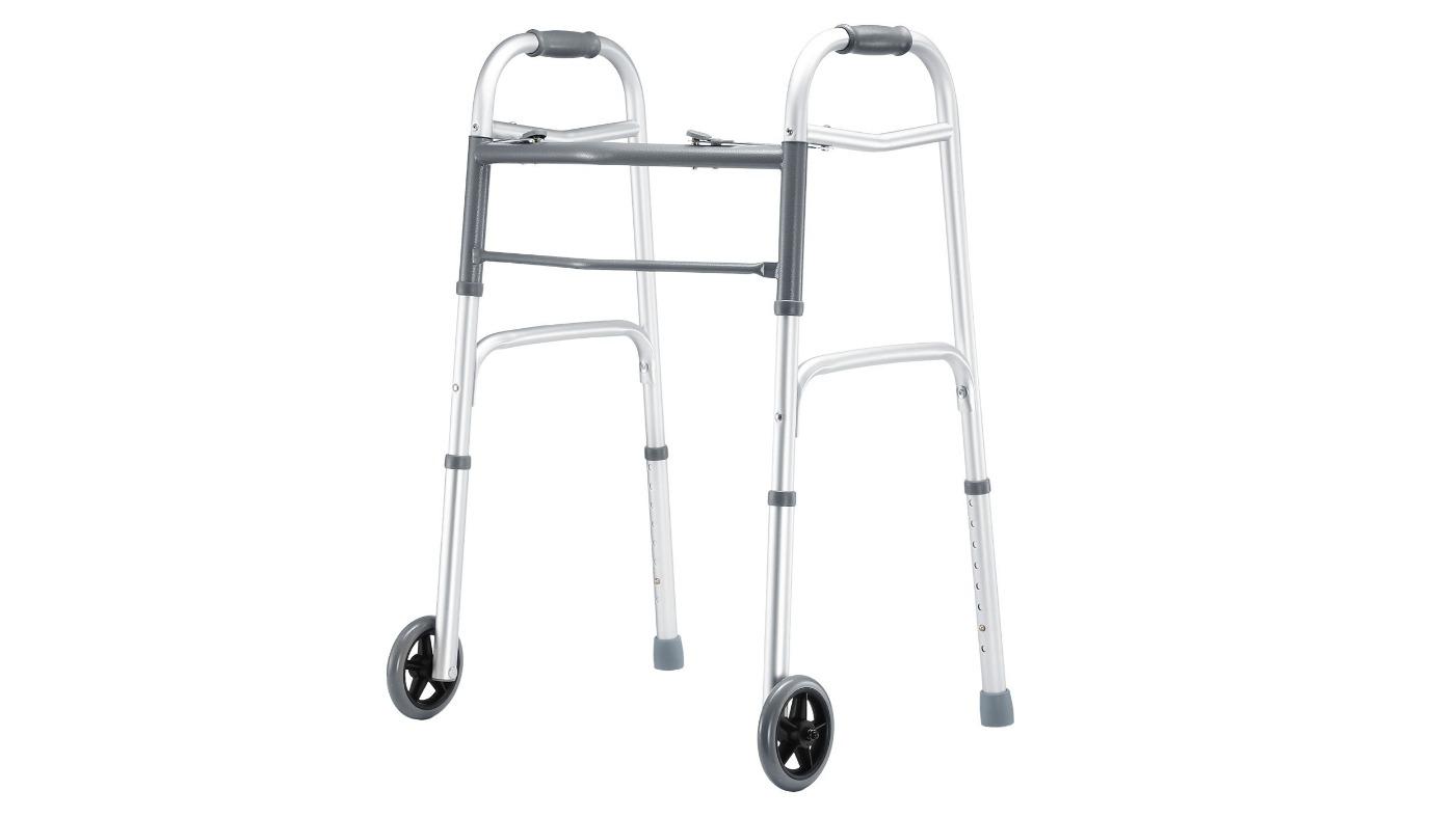 LUXSUITE 3-in-1 Aluminum Frame Elderly Height Adjustable Lightweight Folding Standard Walker