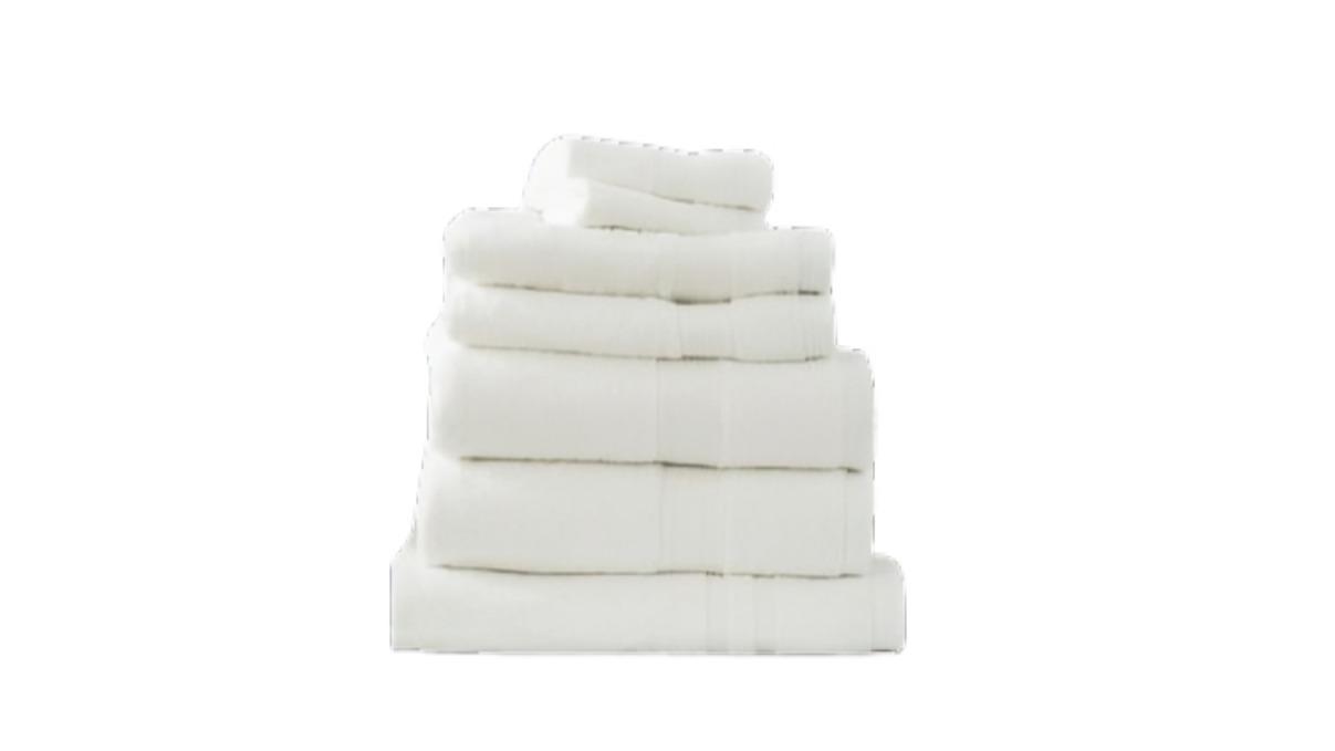 Renee Taylor 7 Piece Stella 650gsm Super Soft Bamboo Cotton Towel - White
