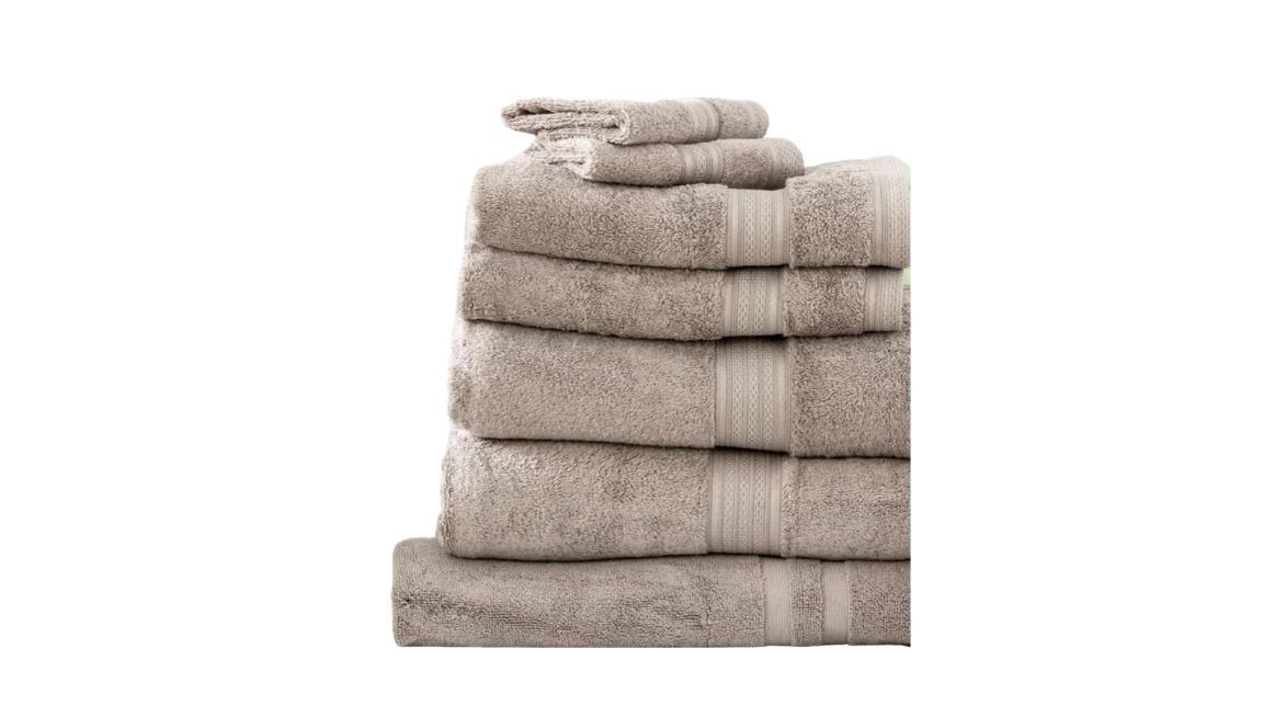 Renee Taylor 7 Piece Stella 650gsm Super Soft Bamboo Cotton Towel - Pewter