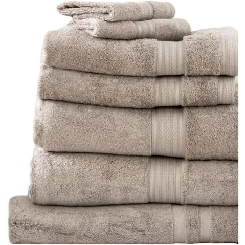 Renee Taylor 7 Piece Stella 650gsm Super Soft Bamboo Cotton Towel - Pewter