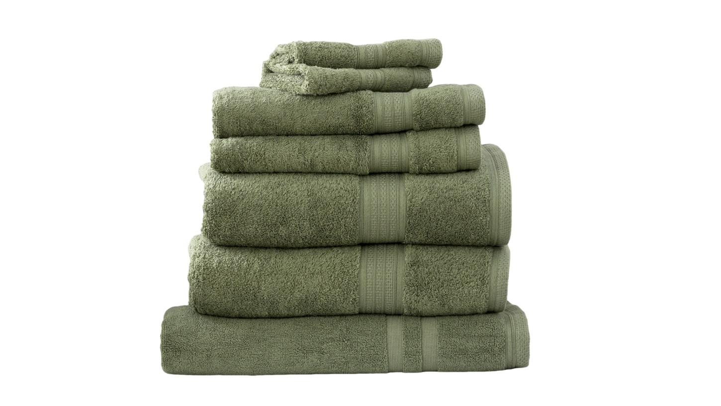 Renee Taylor 7 Piece Stella 650gsm Super Soft Bamboo Cotton Towel - Jade