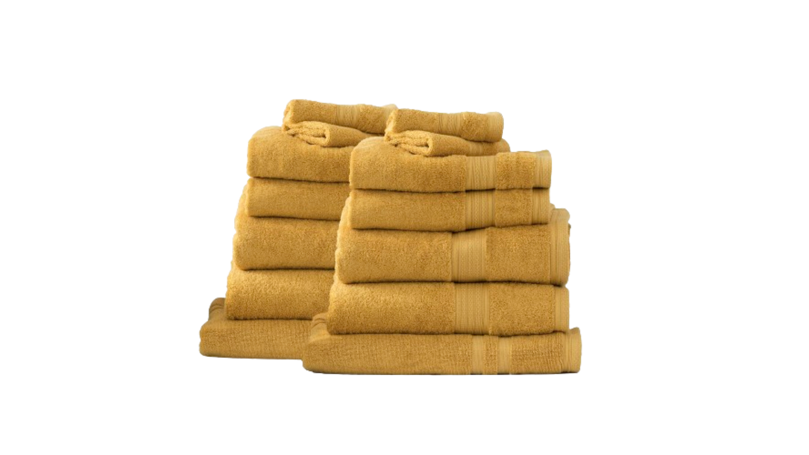 Renee Taylor 5 Piece Stella 650gsm Super Soft Bamboo Cotton Towel - Mustard