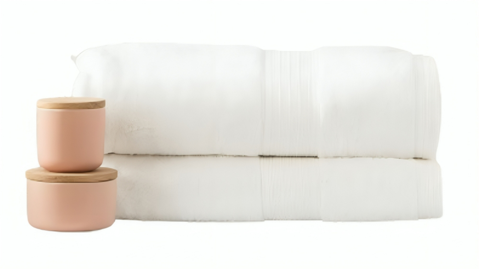 Renee Taylor Pack of 2 Stella 650gsm Super Soft Bamboo Cotton Bath Sheet - White