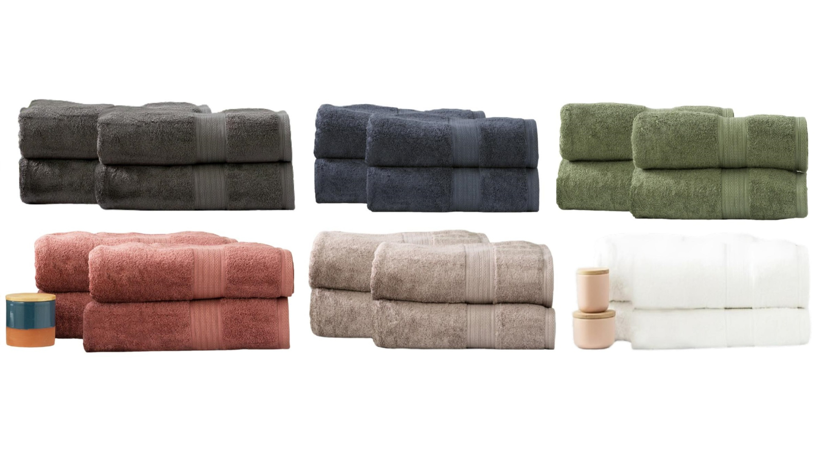Renee Taylor Pack of 4 Stella 650gsm Super Soft Bamboo Cotton Bath Sheet
