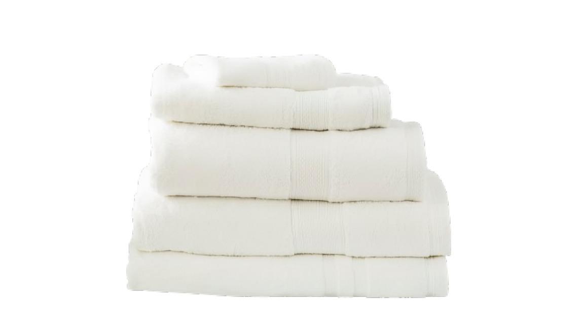 Renee Taylor 5 Piece Stella 650gsm Super Soft Bamboo Cotton Towel - White