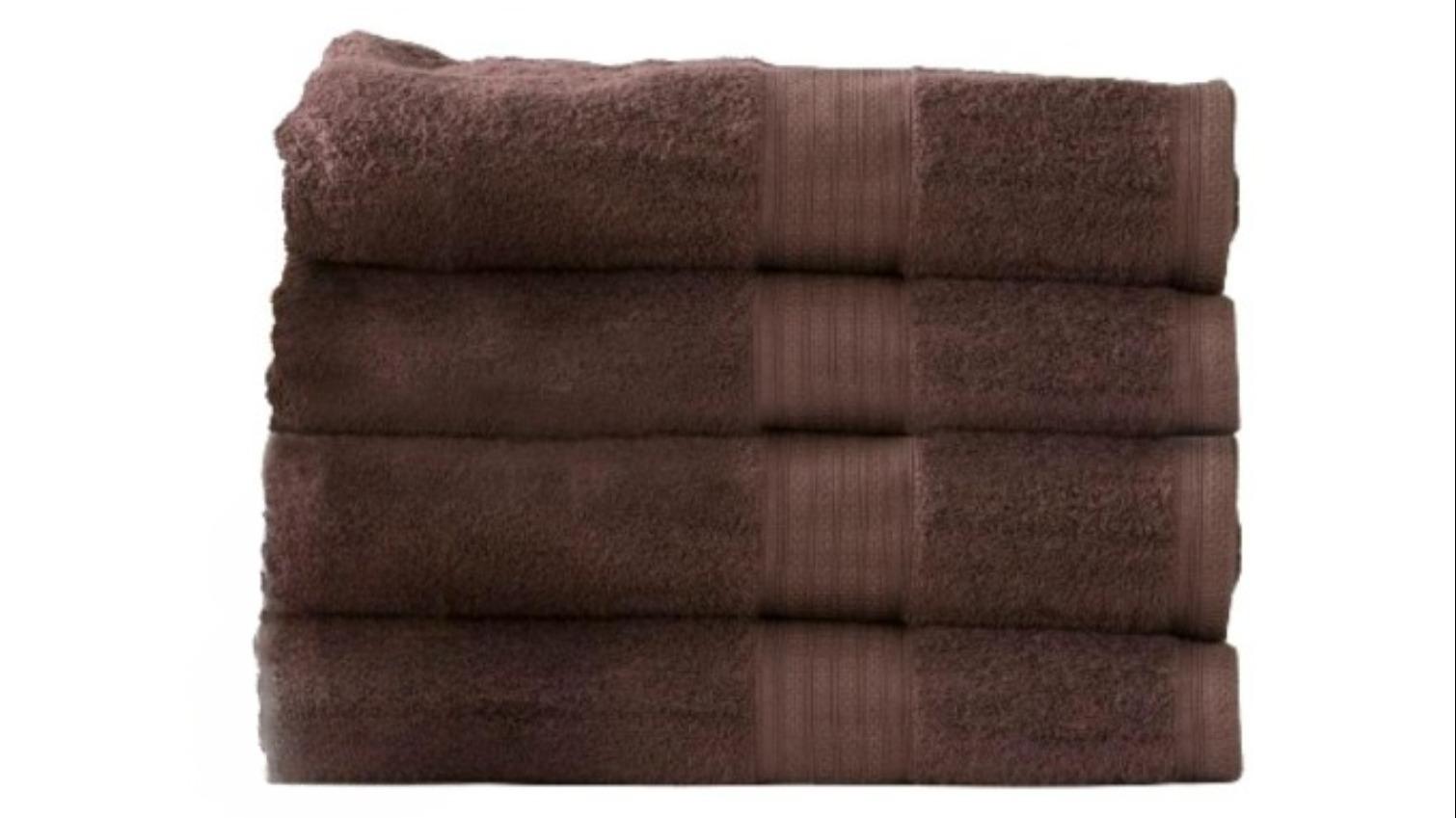 Renee Taylor 4 Piece Stella 650gsm Super Soft Bamboo Cotton Bath Towel - Cocoa
