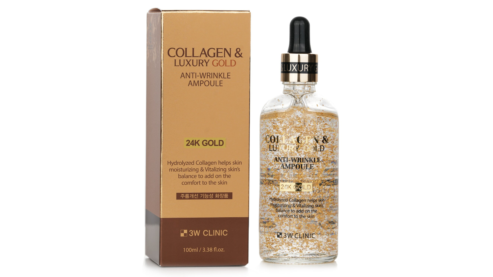 3W Clinic Collagen and Luxury Gold Anti-Wrinkle Ampoule - 100ml/3.38oz