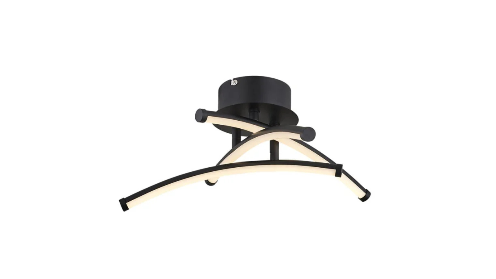 Luminea Rosewarn Dimmable 3 Lights Modern Elegant LED Ceiling Light - Black