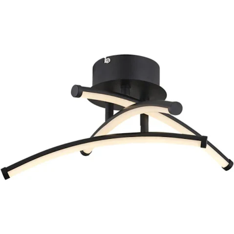 Luminea Rosewarn Dimmable 3 Lights Modern Elegant LED Ceiling Light - Black