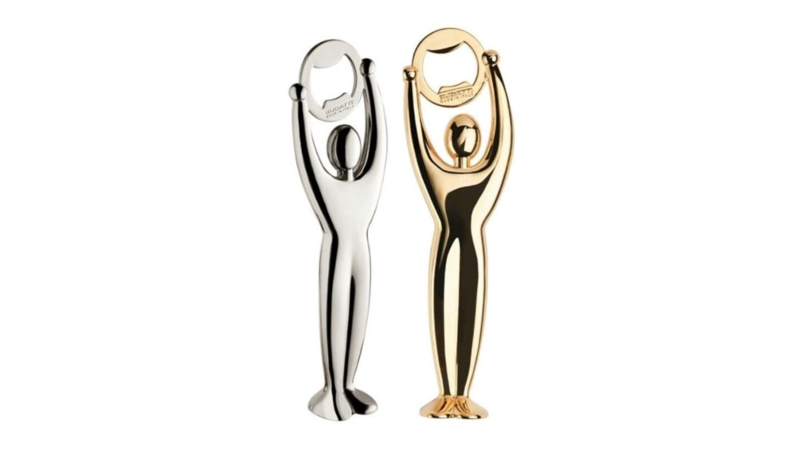 Bugatti Gym Bottle Opener Set - Chrome and Gold