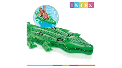 Intex Ride-on 203 x 114cm Giant Gator Green Harvey Norman