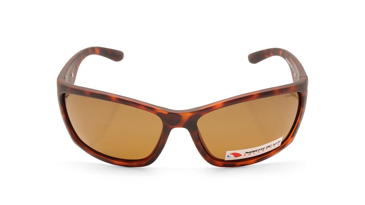 North Beach 70438 Unisex Stickleback Polarised Sunglasses - Matte Tortoise/Brown