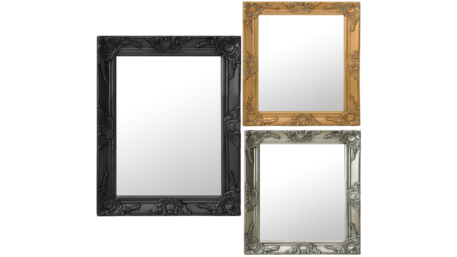 vidaXL Baroque Style 50 x 60cm Wall Mirror