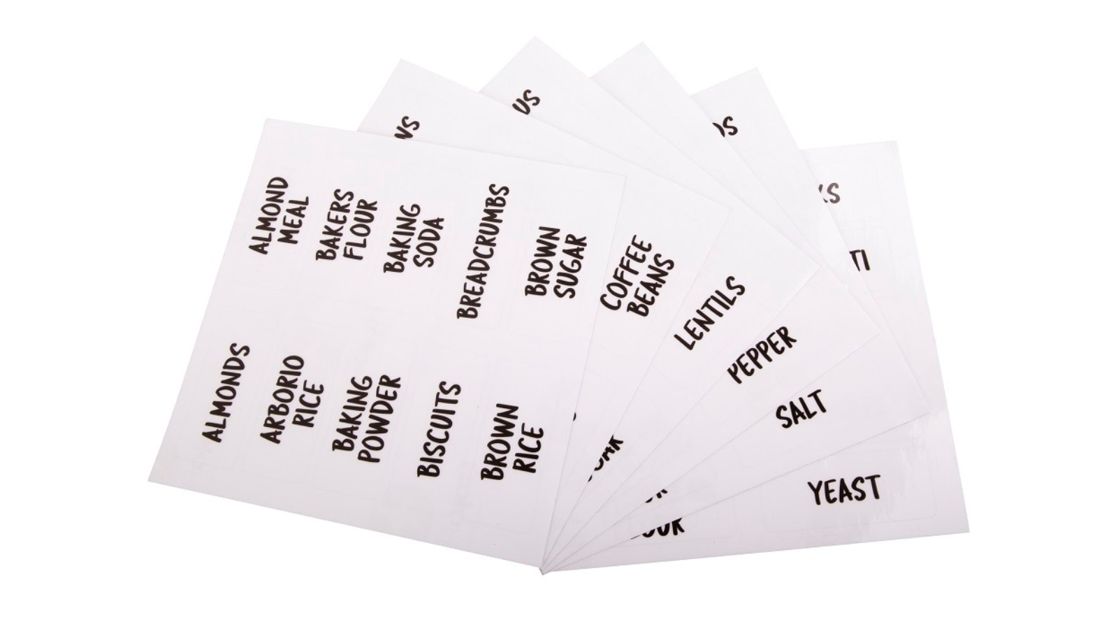 Appetito Clear Pantry Labels - Pack of 60