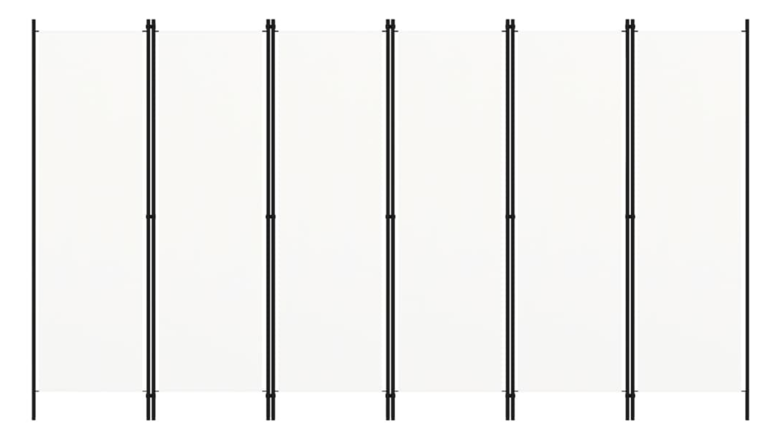 vidaXL 6-Panel 300 x 180cm Room Divider - White