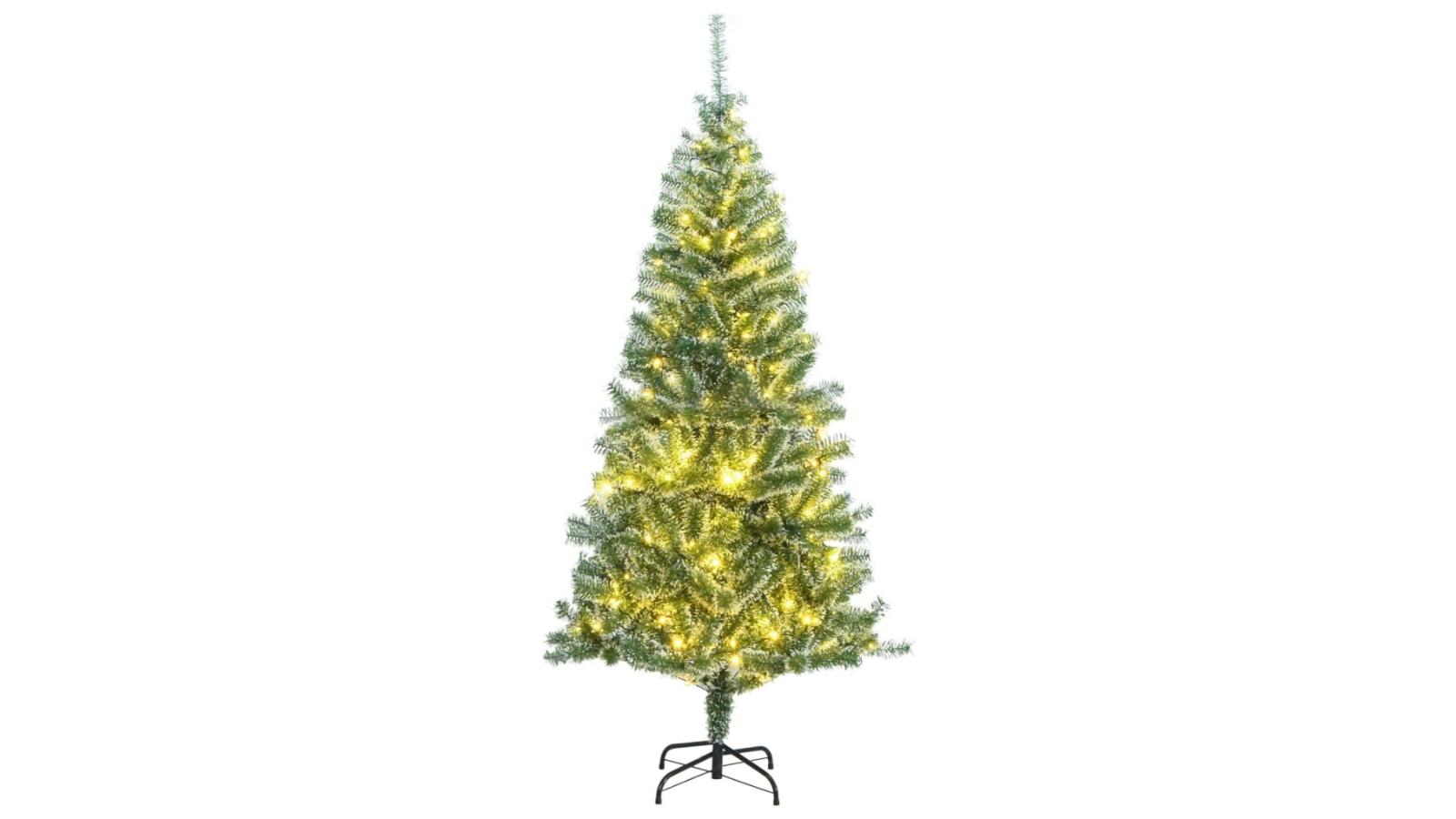 vidaXL Artificial 300 LED and Flocked Snow Christmas Tree - 180cm